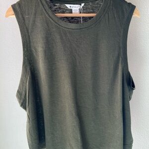 Athleta Dark Green Muscle Tee
